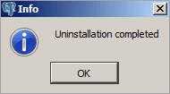 The uninstall is complete